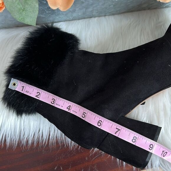 SCHUTZ Ketlyn Fur Trim Suede Boots Sz 10 - Picture 14 of 14